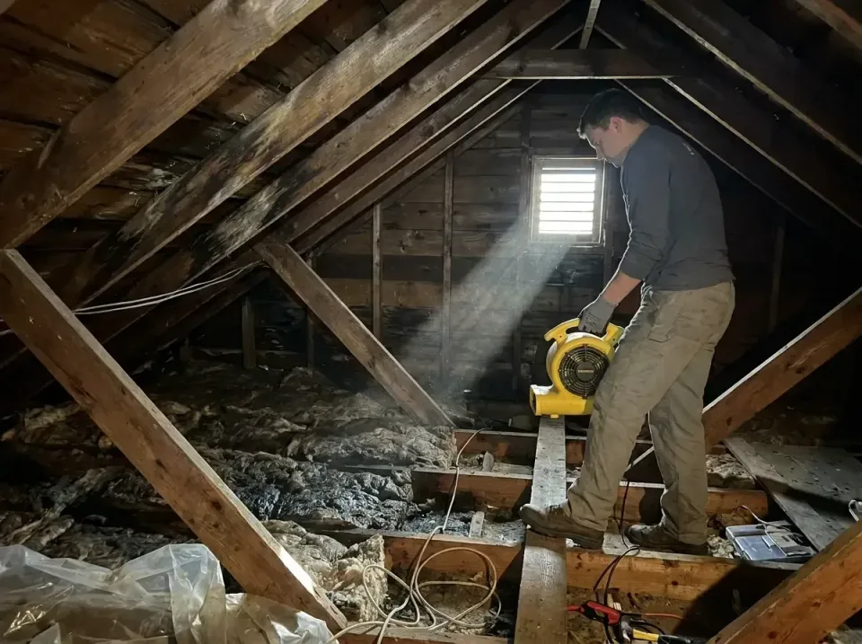 attic-water-damage-drying-proc-007 — frequently asked questions, Emergency Water Extraction & 24/7 Flood Response in Wormley…